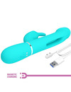 pretty love - kampas rabbit 3 in 1 multifunction vibrator with tongue aqua green D-238780