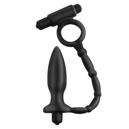 anal fantasy - mini anal stimulator with ring and vibrating bullet PD4609-23