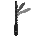 Plug Anal Fantasy Olas com Vibração Preto