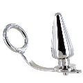 Plug Anal Metal Hard com Cockring 1