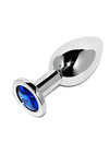 metal hard - anal plug diamond blue small 5.71cm D-205407