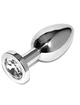 metal hard - anal plug diamond transparent small 5.71cm D-205408