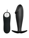 pretty love - silicone anal plug penis form and 12 vibration modes black D-211740