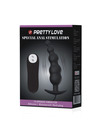 pretty love - anal plug silicone extra stimulation and 12 vibration modes black D-211747