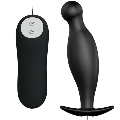 pretty love - silicone anal plug 12 vibration modes black