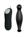 pretty love - silicone anal plug 12 vibration modes black D-211749