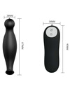 pretty love - silicone anal plug 12 vibration modes black D-211749