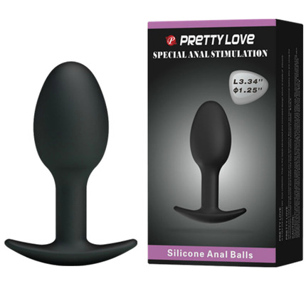 pretty love - silicone anal plug 6.5 cm black D-211806