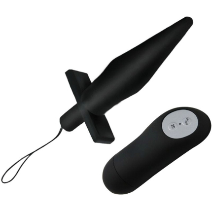 baile - dance butt anal plug with vibration black D-212051