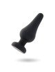 intense - anal plug pipo s black silicone 9.8 cm D-216039