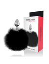 darkness - extra anal buttplug with tail black 7 cm D-221136