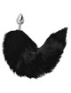 darkness - plug anal silver 8 cm con cola negro