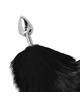 darkness - plug anal silver 8 cm con cola negro