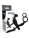 Plug Anal Addicted Toys com Cockring e Vibração Preto,D-222072