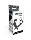 Plug Anal Addicted Toys com Cockring e Vibração Preto,D-222072