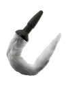 darkness - silicone anal plug with gray tail D-222557
