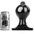 Plug Anal All Black Round Preto 17,5 cm