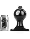 Plug Anal All Black Round Preto 17,5 cm