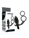 Plug Anal Addicted Toys com Cockring Duplo Preto,D-223980