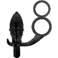 addicted toys - plug anal con anilla doble negro