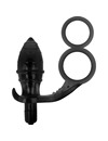 Plug Anal Addicted Toys com Cockring Duplo Preto,D-223980