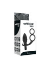 Plug Anal Addicted Toys com Cockring Duplo Preto,D-223980