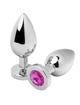 Metal hard - anal plug diamond rosa medium 7.62cm