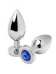metal hard - anal plug diamond azul medium 7.62cm