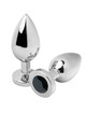 metal hard - anal plug diamond negro small 5.71cm