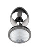 coquette toys - plug anal de metal talla m cristal clear 3.5 x 8cm