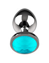 coquette toys - anal plug metal blue color size m 3.5 x 8cm D-225825
