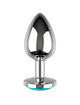coquette toys - anal plug metal blue color size m 3.5 x 8cm D-225825