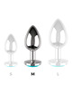 Coquette toys - plug anal de metal talla m cristal blue 3.5 x 8cm