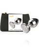 Coquette toys - plug anal de metal talla l cristal clear 4 x 9cm