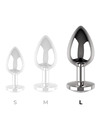 coquette toys - anal plug metal white color size l 4 x 9cm D-225827