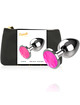 coquette toys - plug anal de metal talla l cristal pink 4 x 9cm