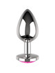 coquette toys - anal plug metal pink color size l 4 x 9cm D-225829