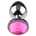 coquette toys - anal plug metal pink color size l 4 x 9cm