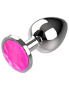 coquette toys - anal plug metal pink color size l 4 x 9cm D-225829