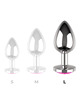 coquette toys - plug anal de metal talla l cristal pink 4 x 9cm