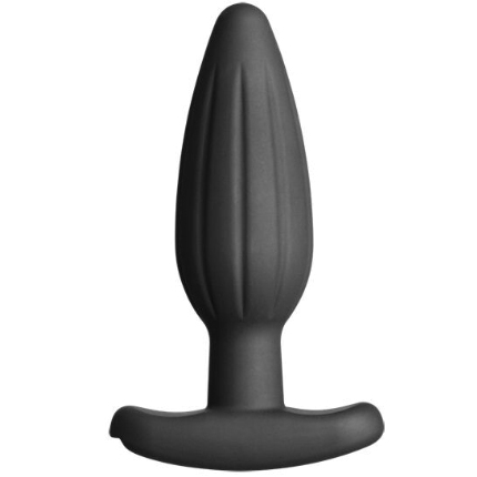 electrastim - silicone black rocker butt plug medium D-227114
