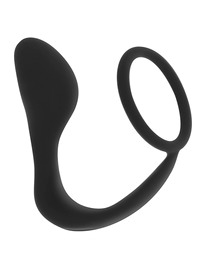 Plug Anal OhMama com Cockring Preto
