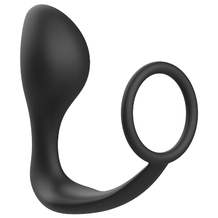 addicted toys - plug anal con anillo silicona negro