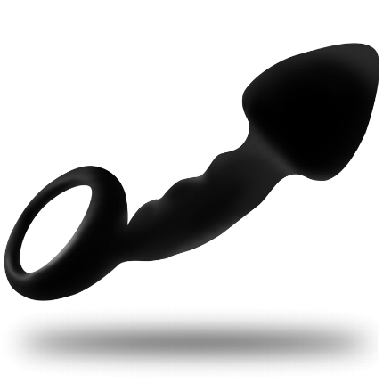 ohmama - ribbed anal plug with ring D-230307