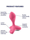 Plug Anal Satisfyer Game Changer com Vibração Rosa,D-231228