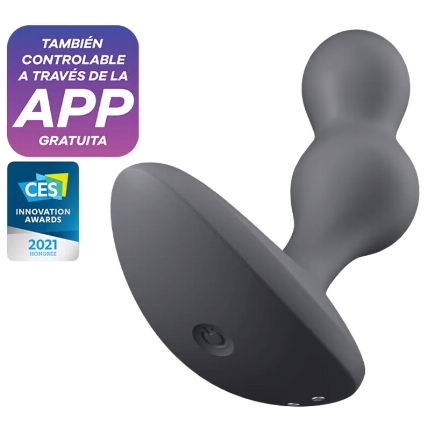 satisfyer - deep diver plug vibrador app gris