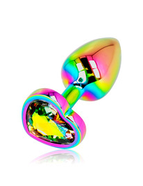 ohmama - plug anal corazÓn iridiscente talla s