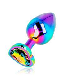 ohmama - plug anal corazÓn iridiscente talla m