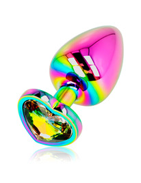 Plug Anal OhMama com Jóia Coração Iridescente L