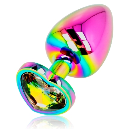 Plug Anal OhMama com Jóia Coração Iridescente L,D-231864